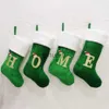 Christmas Decorations Christmas Socks Green Letter Christmas Inventory Christmas Tree Pendant Decoration Home Christmas Gift Bag New Year 2024 x1019