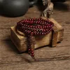 Charm-Armbänder, 6 mm, natürliches Sandelholz, Holz, 108 Perlen, Armband für Damen und Herren, buddhistische Buddha-Meditation, Gebetskette, Mala, mehrschichtiger Schmuck