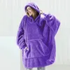 Kvinnors hoodies tjocka plysch tröja par stil hem varm fleece överdimensionerad pullover vinter casual lös pull femme hoodie goth y2k