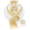 Orecchini Collana ultimo brasiliano oro italiano design stile esagerato anello gioielli set banchetto regalo di festa232E
