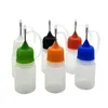 Storage Bottles 100 Set Plastic Vial PE 5ML Empty Dropper With Screw Metal Needle Cap Liquid Jar