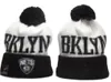 Nets Vailies Brooklyn Północnoamerykańska drużyna koszykówki Patch Patch Zimowe wełny sportowe czapki czapki A0