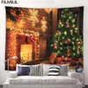 Tapestries Christmas Tapestry Vintage Finplace Xmas Tree Gift Night Gall Gall Home Home غرفة المعيشة غرفة نوم ديكور عطلة 231018