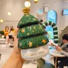 Mugs 450ml Christmas Tree Creative Mug with Lid Ceramic Coffee Cup Nordic Milk Tea Drinkware Merry 231019