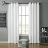 Curtain Modern White Blackout Curtains for Living Room Blinds Windows Curtain for Balcony Doorway Hall Drape Elegant Long Tende Cortinas 231019