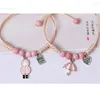 Strand Handmade Umbrella Love Heart Lock Lucky Braided Rope Bracelet Bangle Thread Adjustable Knots For Women Wrist Jewelry