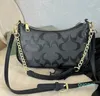 2024 Designer Bolsas pequenas da axila Mulheres bolsa de ombro macio Teri hobo Co meia-lua Ladies Baguete Chain Strap Croissant Bolsa