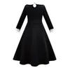 Girl's Dresses For Girls Wednesday Addams Cosplay Dress Costumes Black Gothic Dresses Children Clothes Halloween Party 231019