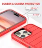 Defender Mobile Phone Cases For iPhone 15 Pro Max 14 Plus 13 12 Mini With Holster Belt Clip Drop-Proof Protective Function Shockproof Phone Cover 3 in 1 Design