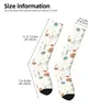 Men's Socks Calf Length Cute Little Mouse Riding On Bicycle Merch For Women Flexible Sock All Seasons Wonderful Gifts