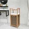 Storage Bags Bamboo Cloth Laundry Basket Dirty Sorting Three-layer Rack