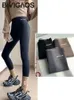 Womens Leggings BIVIGAOS Autumn Rabbit Velvet Shark Women High Waist Thin Fleece Warm Winter Seamless Sport Casual Legging 231018