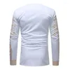 Ubranie etniczne Białe afrykańskie dasiki koszulę Mężczyźni 2024 marka długi rękaw V szyja hip -hop streetwear swobodny chemise homme 3xl