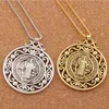 12pcs Retro Saint St Benedict of Nursia Patron Against Evil Medal Pendant Necklaces N1787 24inches 2Colors289A