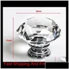 Handles Pulls 30Mm Diamond Crystal Glass Door Knobs Der Cabinet Furniture Handle Knob Screw Accessories 1107 Drop Delivery Home Ga Dh6Xs