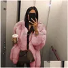 Abbigliamento caldo invernale in pelliccia sintetica da donna Giacca da donna in lana trapuntata con collo rotondo Bomber lungo in visone Cappotto da donna