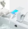 Bathroom Sink Faucets LED Tricolor Sensing Faucet Tap For Deluxe Wash Basin