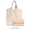 Evening Bags CEZIRA Fashion Individual Design Shoulder Bag For Women Vegan Leather Tote Two Colors Reversible Ladies PU Hobo Coin Purse