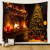 Arazzi Albero di Natale camino modello stampato arazzo casa soggiorno camera da letto decorazione della parete sfondo panno 231018