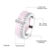 Fashion Double Layer Ceramic Women Rings Good Quality Black White Pink Crystal Rings For Women Middle Ring Fashion Jewelry Gifts Y254f