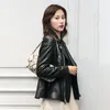 Frauen Leder 2023 Echte Jacke Frauen Koreanische Mode Schaffell Mantel Kurze Damen Jaqueta De