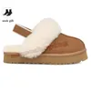 Designer Tasman Slippers Dames Laarzen Australische Kastanjebont Zwarte Schapenvacht Tazz Muilezels Vrouw Mannen Ultra Platform Boot Australie Suede Winter Enkellaarsjes Dhgate