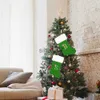 クリスマス装飾クリスマスソックスグリーンレタークリスマスインベントリクリスマスツリーペンダントデコレーションホームクリスマスギフトバッグ新年2024 x1019
