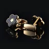 قميص Gold Flower French French Cufflinks Jewelry Shirt Cufflink for Mens Masn