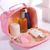 Borse per cosmetici Custodie Borsa per trucco portatile rosa con paillettes Borsa da taschino portatile da viaggio in edizione coreana 231019