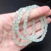 Link Bracelets Natural Green Lace Jade Cube Bracelet Charms Fashion Personalized Men Women Gemstone Jewelry 1pcs