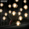 Lampe à suspension moderne LED en verre de cristal lumières d'intérieur météore pluie plafonnier décoration de la maison douche météorique barre d'escalier Droplight AC90V-240V