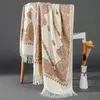 New Ethnic Style Versatile Embroidery Full Embroidery Cashew Nut Pattern Scarf Thickened and Warm Tassel Big Shawl