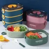 Bento Boxes Lunch Box 2000ML 3Tier Stackable Case Sealed Leakproof Meal Microwave Safe Portable Students Workers Food Container 230819