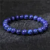 Strand 8MM Kralen Armband Natuursteen Sodaliet Armbanden Lapis Lazulis Ronde Elasticiteit Touw Armbanden Voor Vrouwen Mannen Sieraden