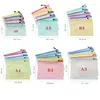 Storage Bags 2PCS Stationery Folder File Mesh Zipper Pouch A4 A3 A6 B5 Document Bag Zip Folders School Office Supplies