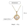 Pendant Necklaces 2023 Fashion Charm Jewelry Cubic Zirconia Chain Necklace Women Vintage Bride Wedding Long