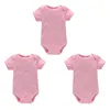 Rompertjes Babykleding Born Romper Body's voor babyjongens Meisjes 100% katoen Effen kleur Korte mouwen Jumpsuit Peuter Onesies 231019