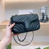 large full black shoulder bags with double chains high quality 10a purses wallet bag genuine leather clutch handbags qulited puffy tote square crossbody bag women