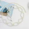 Belts Hook Pearls Belt Adjustable Acrylic Pearl Waist Strap Women Imitation Bead Thin Alloy Buckle Skinny Chain
