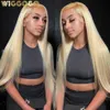 Synthetic Wigs Wiggogo Blonde Hd Lace Wig 13X6 Human Hair 613 Hd Lace Frontal Wig 13X4 Bone Straight Lace Front Wigs Human Hair Glueless Wigs Q231019