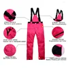 Skiing Pants Unisex Snow Ski Bibs Waterproof Insulated Winter Snowboard Windproof Suspender Trousers