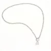 Hanger Kettingen Mode Hart 26 Beginletter Ketting Vrouwen Klassieke Rvs Visgraat Ketting Voor Sieraden Gift