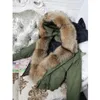 Womens Fur Faux Maomaokong Fashion Short Real Coat Natural Raccoon Big Collar Winter Parka Bomber Jacket Waterproof 231018