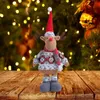 Christmas Decorations Sitting Snowman Thanksgiving Doll Standable Reindeer Santa Claus For Telescopic Ornament 231018