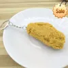 시뮬레이션 음식 키 체인 치킨 레그 키 링 독특한 디자인 프렌치 튀김 펜던트 어린이 장난감 창조적 선물