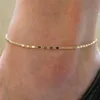 Anklets Fashion Gold Thin Chain Ankle Charm Anklet Len Armband Fot smycken justerbara armband för kvinnor accessoarer216z