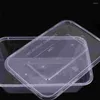 Ta ut containrar 50st Transparent Fruit Carry Box Disponible Salad Meal Food Storage Packing (500 ml)