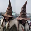 Halloween Toys Fashion Witch Wizard Hat All-Match Pointed Hat Halloween Dress Up Hat Cosplay Decoration Props Accs For Women Men 231019