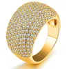 choucong Fashion Jewelry Full Tiny White Sapphire 10KT Yellow Gold Filled CZ Diamond Gemstones Women Wedding Band Ring For Lovers&3136