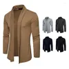 Maglioni da uomo Moda Taglia europea Maniche lunghe Collo a polo Scialle Cardigan Cappotto di maglieria casual per giovani